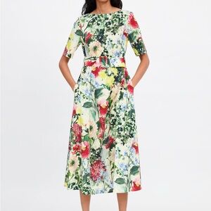Zara Floral Midi Dress